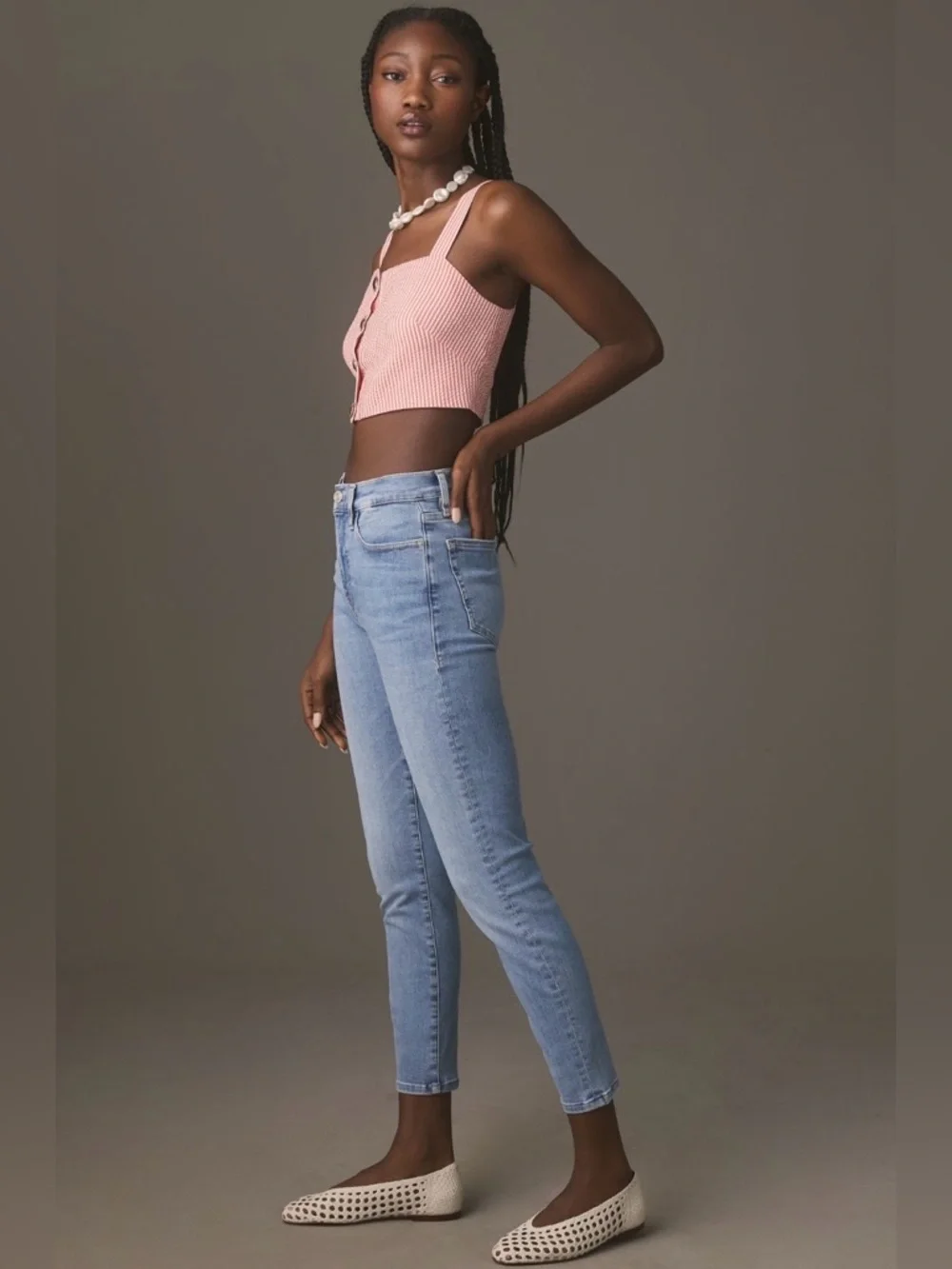 FRAME DENIM LE HIGH SKINNY CROP COLORADO DESIGNER DENIM JEANS SZ 27 - Picture 4 of 15